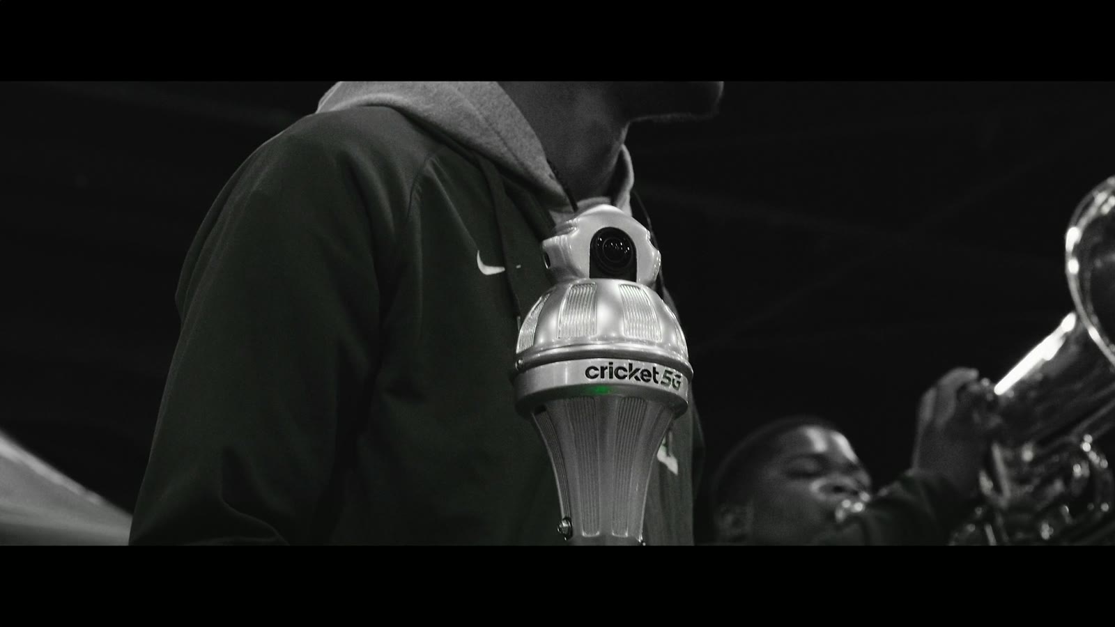 The drum major's Cricket-branded mace · photograph by Jeff Smith